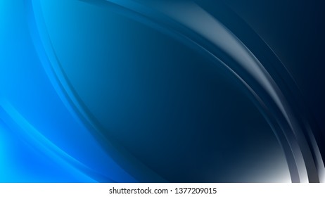 Glowing Abstract Black and Blue Wave Background Graphic