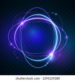 Glowing abstract blue banner 