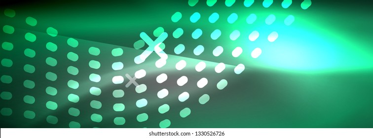 Glowing abstract blue particles wave on dark, shiny motion, Christmas and New Year magic space light. Vector techno abstract background