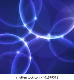 Glowing abstract circles background