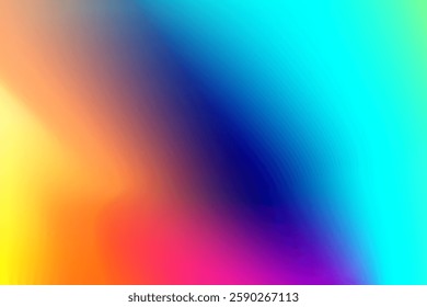 Glowing abstract gradient background featuring bright hues transitioning smoothly, creating a vivid, colorful atmosphere. Ideal for modern designs, creative projects