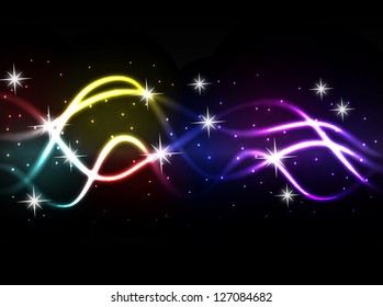 Glowing Abstract Lines background, eps10 for your design
