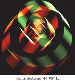 Glowing abstract lines spiral