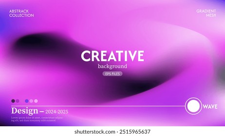 Glowing abstract liquid wave texture background. red, purple and pink gradations. The effect of combining dark and light colors. Vector design