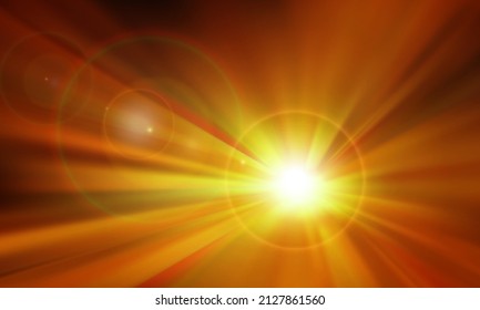 glowing abstract sun burst with digital lens flare. can you adjust the color of the light rays using adjustment layers like Gradient Selective Color, and create sunlight, optical flare.