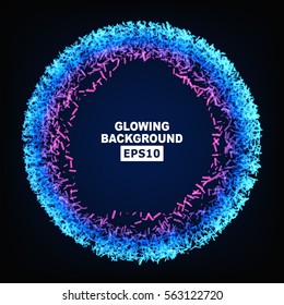 Glowing Abstract Vector Background. Place For Text. Colorful Lines
