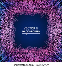 Glowing Abstract Vector Background. Place For Text. Colorful Lines