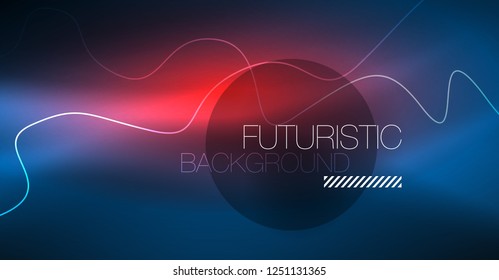 Brillante ola abstracta en movimiento oscuro y brillante, Navidad y Año Nuevo mágico luz espacial. Fondo abstracto Vector Techno
