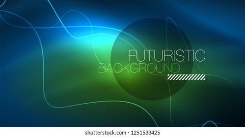 Brillante ola abstracta en movimiento oscuro y brillante, Navidad y Año Nuevo mágico luz espacial. Fondo abstracto Vector Techno