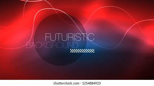 Brillante ola abstracta en movimiento oscuro y brillante, Navidad y Año Nuevo mágico luz espacial. Fondo abstracto Vector Techno