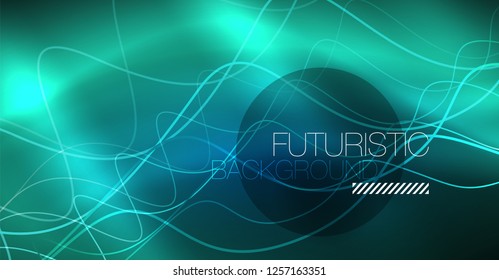 Abstrakte Welle mit dunkler, glänzender Bewegung, Weihnachten- und Neujahrsmagie. Abstrakter Vektorgrafik-Hintergrund