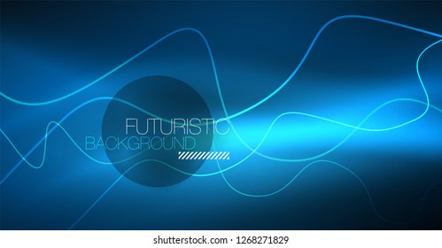 Brillante ola abstracta en movimiento oscuro y brillante, Navidad y Año Nuevo mágico luz espacial. Fondo abstracto Vector Techno