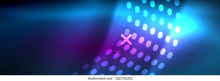 Ola abstracta brillante en movimiento oscuro y brillante, luz espacial mágica. Diseño de fondo abstracto de vector techno