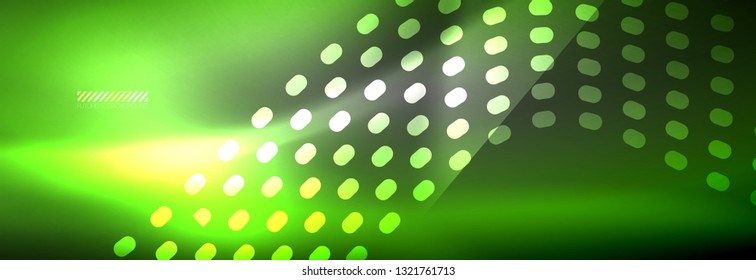 Glowing abstract wave on dark, shiny motion, Christmas and New Year magic space light. Vector techno abstract background