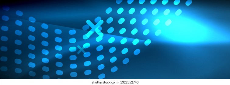 Glowing abstract wave on dark, shiny motion, magic space light. Vector techno abstract background design