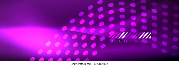 Glowing abstract wave on dark, shiny motion, magic space light. Vector techno abstract background design