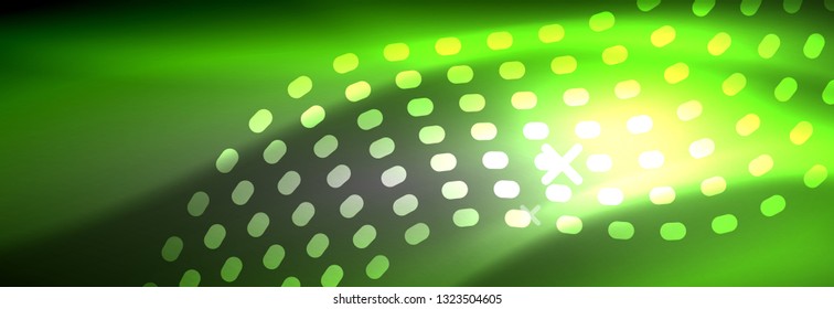 Brillante ola abstracta en movimiento oscuro y brillante, Navidad y Año Nuevo mágico luz espacial. Fondo abstracto Vector Techno