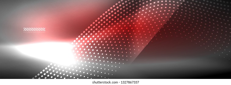 Onda abstrata brilhante na luz do espaço mágico escuro, movimento brilhante, Natal e Ano Novo. Plano de fundo abstrato do tecno vetorial