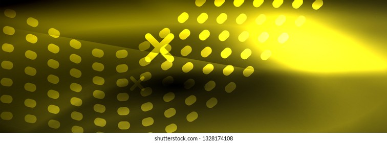 Brillante ola abstracta en movimiento oscuro y brillante, Navidad y Año Nuevo mágico luz espacial. Fondo abstracto Vector Techno