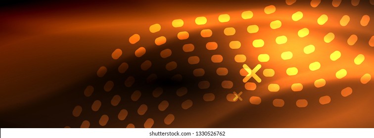 Brillante ola abstracta en movimiento oscuro y brillante, Navidad y Año Nuevo mágico luz espacial. Fondo abstracto Vector Techno