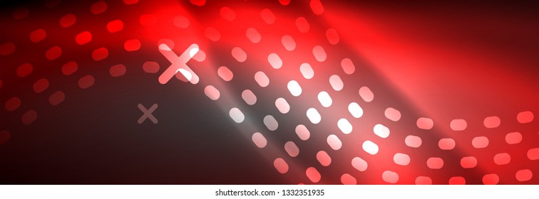Brillante ola abstracta en movimiento oscuro y brillante, Navidad y Año Nuevo mágico luz espacial. Fondo abstracto Vector Techno