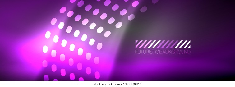 Brillante ola abstracta en movimiento oscuro y brillante, Navidad y Año Nuevo mágico luz espacial. Fondo abstracto Vector Techno