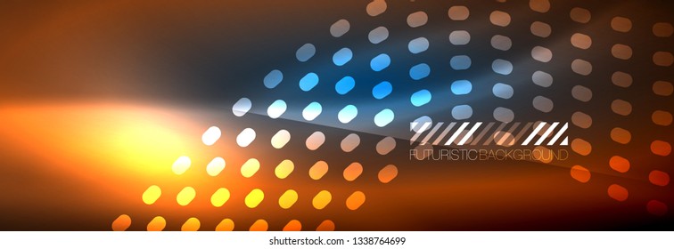 Ola abstracta brillante en movimiento oscuro y brillante, luz espacial mágica. Diseño de fondo abstracto de vector techno