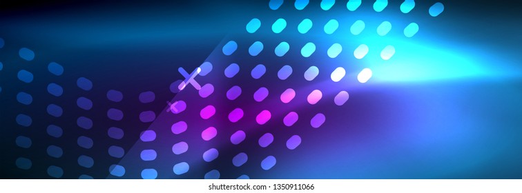 Ola abstracta brillante en movimiento oscuro y brillante, luz espacial mágica. Diseño de fondo abstracto de vector techno