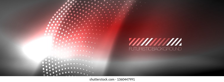 Brillante ola abstracta en movimiento oscuro y brillante, Navidad y Año Nuevo mágico luz espacial. Fondo abstracto Vector Techno