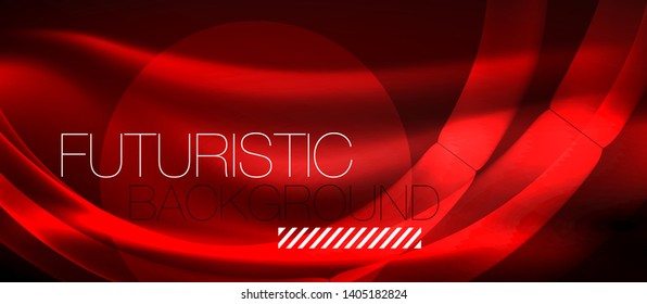 Ola abstracta brillante en movimiento oscuro y brillante, luz espacial mágica. Fondo abstracto Vector Techno