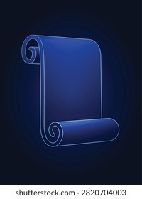 Glowing ancient scroll parchment illustration symbolizing history knowledge mystery storytelling and timeless wisdom