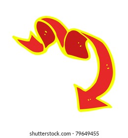 glowing arrow banner cartoon