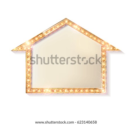 Glowing arrow on white background. Sign isolated on white background. Vector illustration
