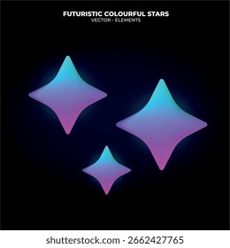 Ícone de Estrela de Inteligência Artificial Brilhante. Símbolo de estrelas cintilantes mágicas do ícone do logotipo da IA generativa , Sinal de inteligência artificial. O ai do vetor gerou um gradiente de ícone roxo e azul. Conceito tecnológico futurista