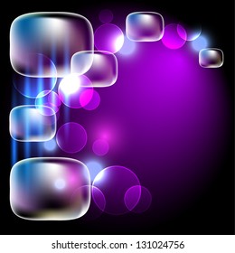 Glowing background with bubbles