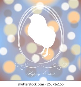 Glowing background with chicken