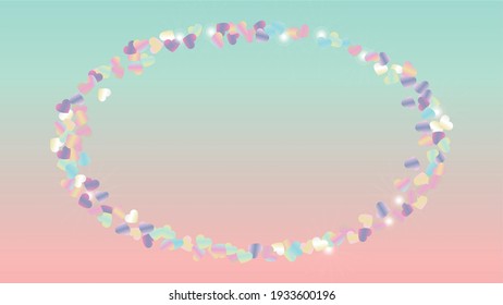 Glowing Background with Confetti of Glitter Particles. St. Valentine Day. Celebration pattern. Light Spots. Explosion of Confetti. Glitter Vector Illustration. Design for Magazine.