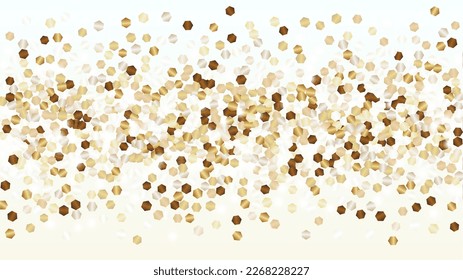 Glowing Background with Confetti of Glitter Particles. Sparkle Lights Texture. Holiday pattern. Light Spots. Star Dust. Explosion of Confetti. Design for Magazine.