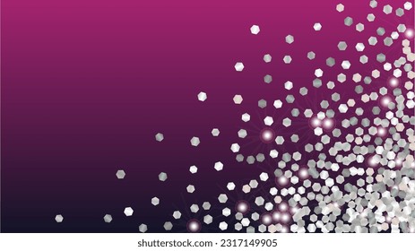 Glowing Background with Confetti of Glitter Particles. Sparkle Lights Texture. New Year pattern. Light Spots. Star Dust. Explosion of Confetti. Design for Web.