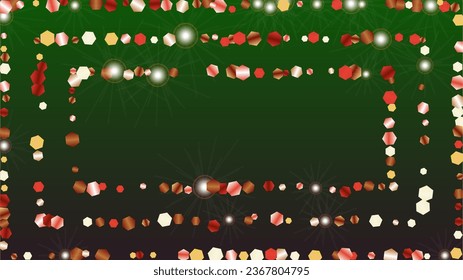 Glowing Background with Confetti of Glitter Particles. Sparkle Lights Texture. Birthday pattern. Light Spots. Star Dust. Explosion of Confetti. Design for Poster.