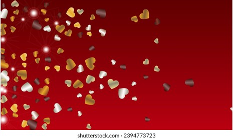 Glowing Background with Confetti of Glitter Particles. St. Valentine Day. Christmas pattern. Light Spots. Explosion of Confetti. Glitter Vector Illustration. Design for Card.