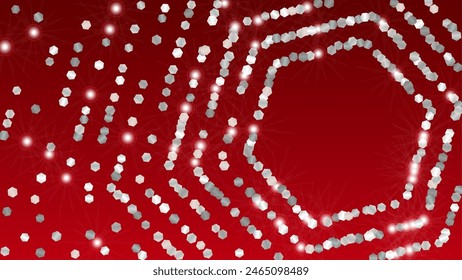 Glowing Background with Confetti of Glitter Particles. Sparkle Lights Texture. Anniversary pattern. Light Spots. Star Dust. Explosion of Confetti. Design for Flyer.