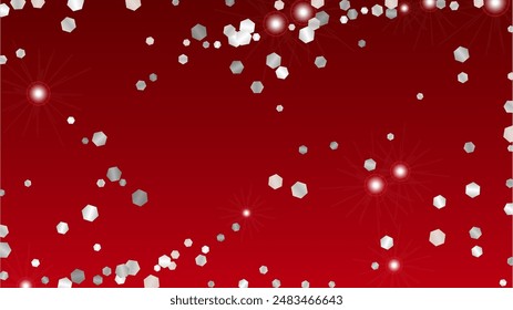 Glowing Background with Confetti of Glitter Particles. Sparkle Lights Texture. Birthday pattern. Light Spots. Star Dust. Explosion of Confetti. Design for Flyer.