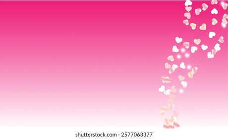 Glowing Background with Confetti of Glitter Particles. St. Valentine Day. Party pattern. Light Spots. Explosion of Confetti. Glitter Vector Illustration. Design for Card.