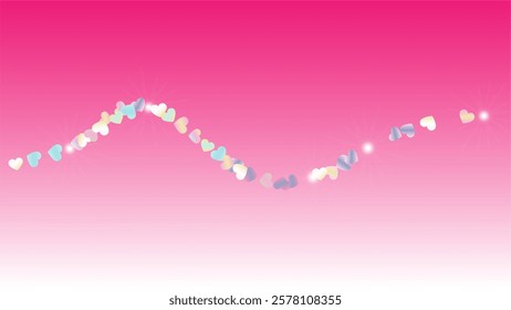 Glowing Background with Confetti of Glitter Particles. St. Valentine Day. Anniversary pattern. Light Spots. Explosion of Confetti. Glitter Vector Illustration. Design for Sale.