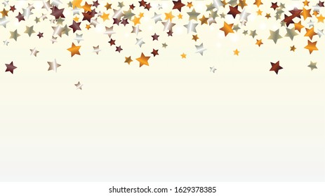 Glowing Background with Confetti of Glitter Star Particles. Sparkle Lights Texture. Anniversary pattern. Light Spots. Star Dust. Christmass Design. Explosion of Confetti. Design for Advertisement.