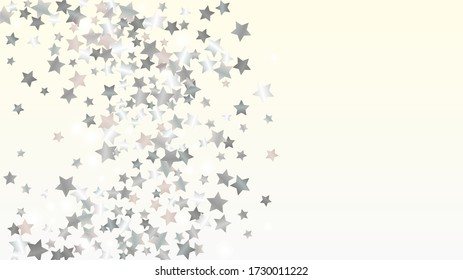Glowing Background with Confetti of Glitter Star Particles. Sparkle Lights Texture. Disco pattern. Light Spots. Star Dust. Christmass Design. Explosion of Confetti. Design for Advertisement.