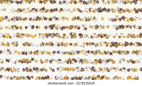 Glowing Background with Confetti of Glitter Star Particles. Sparkle Lights Texture. Celebration pattern. Light Spots. Star Dust. Christmass Design. Explosion of Confetti. Design for Magazine.