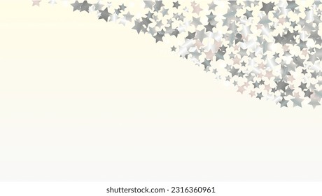 Glowing Background with Confetti of Glitter Star Particles. Sparkle Lights Texture. Birthday pattern. Light Spots. Star Dust. Christmass Design. Explosion of Confetti. Design for Print.