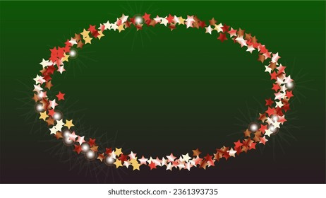 Glowing Background with Confetti of Glitter Star Particles. Sparkle Lights Texture. Celebration pattern. Light Spots. Star Dust. Christmass Design. Explosion of Confetti. Design for Banner.